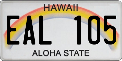 HI license plate EAL105