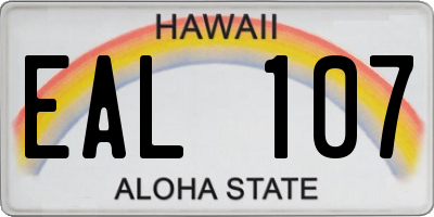 HI license plate EAL107