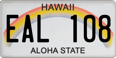 HI license plate EAL108