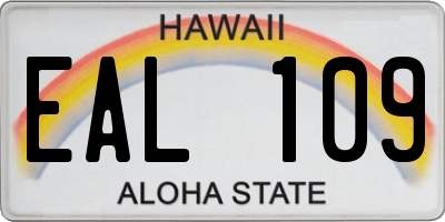 HI license plate EAL109