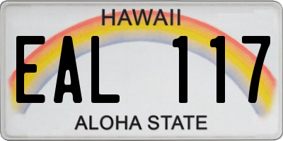 HI license plate EAL117