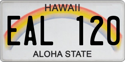 HI license plate EAL120