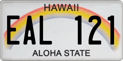 HI license plate EAL121