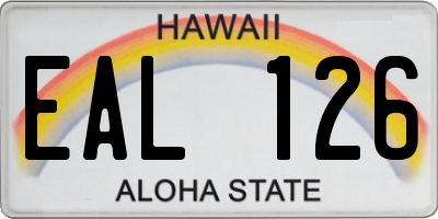 HI license plate EAL126