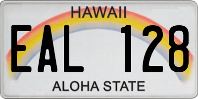 HI license plate EAL128