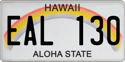 HI license plate EAL130