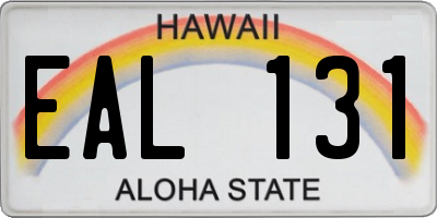 HI license plate EAL131