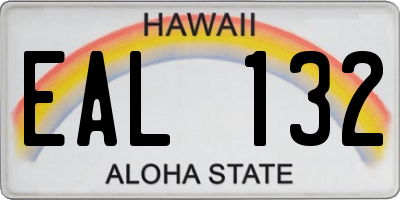 HI license plate EAL132