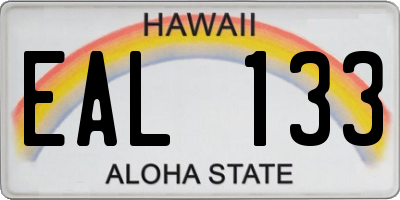 HI license plate EAL133