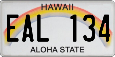 HI license plate EAL134