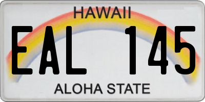 HI license plate EAL145