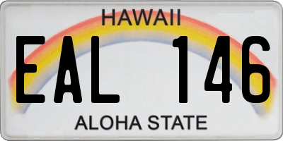 HI license plate EAL146