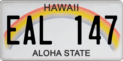 HI license plate EAL147