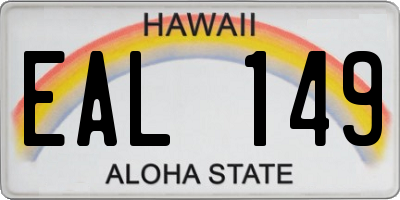 HI license plate EAL149