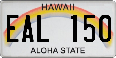 HI license plate EAL150