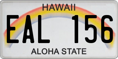 HI license plate EAL156