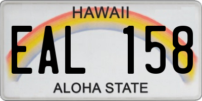 HI license plate EAL158