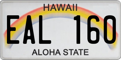 HI license plate EAL160