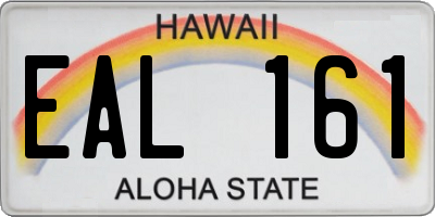 HI license plate EAL161