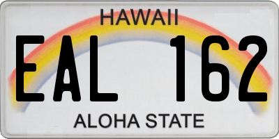 HI license plate EAL162