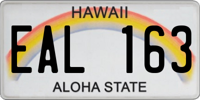 HI license plate EAL163