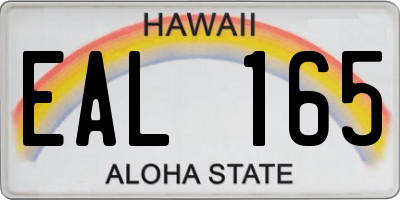 HI license plate EAL165