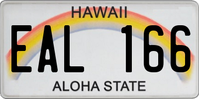 HI license plate EAL166