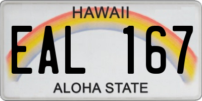 HI license plate EAL167