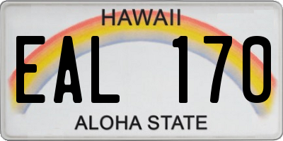 HI license plate EAL170