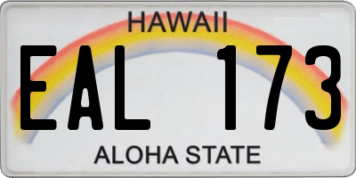 HI license plate EAL173