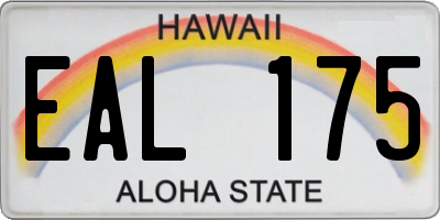 HI license plate EAL175