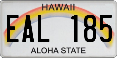 HI license plate EAL185