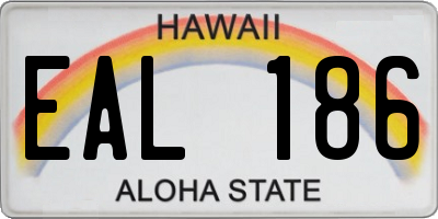 HI license plate EAL186