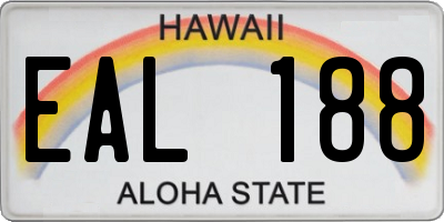 HI license plate EAL188