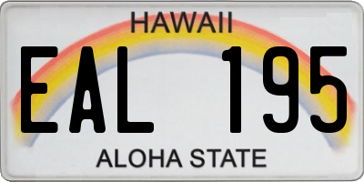 HI license plate EAL195