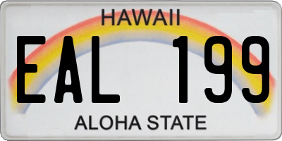 HI license plate EAL199