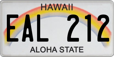 HI license plate EAL212