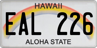 HI license plate EAL226