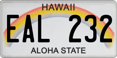 HI license plate EAL232