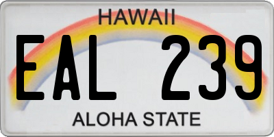 HI license plate EAL239