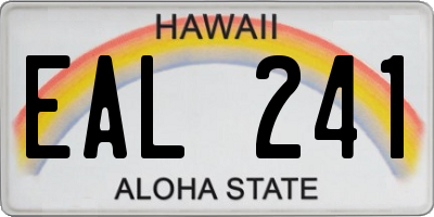 HI license plate EAL241