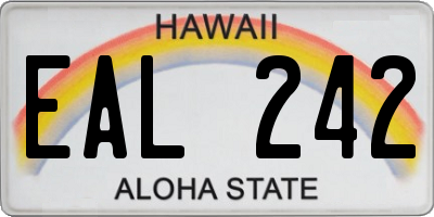 HI license plate EAL242