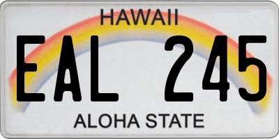 HI license plate EAL245