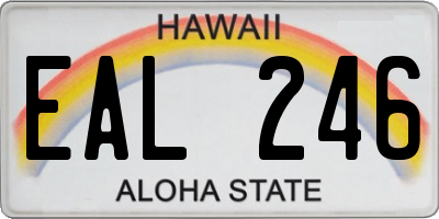 HI license plate EAL246