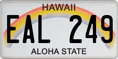 HI license plate EAL249