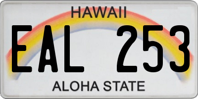 HI license plate EAL253