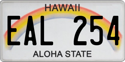 HI license plate EAL254