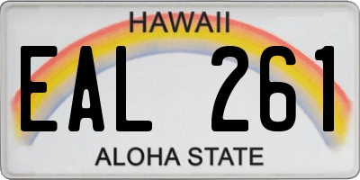 HI license plate EAL261