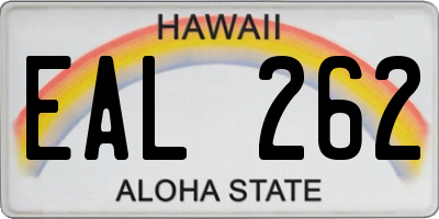 HI license plate EAL262