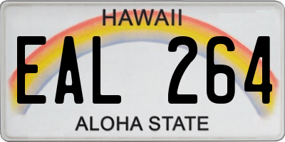 HI license plate EAL264